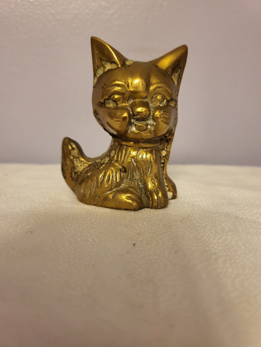 Brass 2.5 Inch Cat Figurine